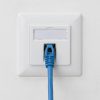 Комплект от 5 екранирани RJ45 мрежови контакта с 5 щекера CAT 6A, Kwmobile, бял, метал, 54571.01.05
