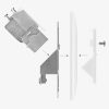 Комплект от 5 екранирани RJ45 мрежови контакта с 5 щекера CAT 6A, Kwmobile, бял, метал, 54571.01.05