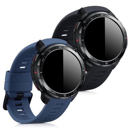 Комплект от 2 каишки за Honor Watch GS Pro, силикон, черен / син, 53585.02