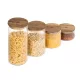 Комплект от 4 буркана за съхранение с капаци Navaris, 1400 ml, 1000 ml, 600 ml и 300 ml, 54691.02.04