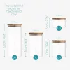 Комплект от 4 буркана за съхранение с капаци Navaris, 1400 ml, 1000 ml, 600 ml и 300 ml, 54691.02.04