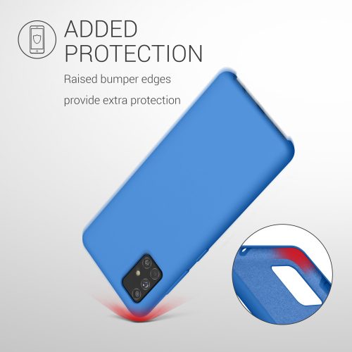 Кейс за Samsung Galaxy A51, Силиконов, Син, 51197.189