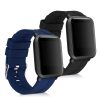 Комплект от 2 каишки за Xiaomi Amazfit Bip / Amazfit Bip Lite, kwmobile, силикон, син / черен, 54776.01