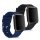 Комплект от 2 каишки за Xiaomi Amazfit Bip / Amazfit Bip Lite, kwmobile, силикон, син / черен, 54776.01
