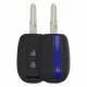 Калъф за автомобилен ключ за Dacia / Renault - 2 бутона - Keyless Go, kwmobile, силикон, черен / син, 54813.02