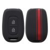 Калъф за автомобилен ключ за Dacia / Renault - 2 бутона - Keyless Go, kwmobile, силикон, черен / червен, 54813.01