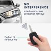 Калъф за автомобилен ключ за Dacia / Renault - 2 бутона - Keyless Go, kwmobile, силикон, черен / червен, 54813.01