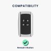 Калъф за автомобилен ключ за Renault / Dacia - 4 бутона - Keyless Go, kwmobile, силикон, черен, 54806.01
