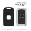 Калъф за автомобилен ключ за Renault / Dacia - 4 бутона - Keyless Go, kwmobile, пластмаса, черен, 54804.47