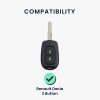 Капак за автомобилен ключ за Dacia / Renault - 2 бутона - Keyless Go, kwmobile, силикон, червен, 54812.09