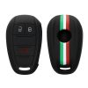 Калъф за автомобилен ключ за Alfa Romeo - 3 бутона, kwmobile, силикон, черен, 53855.02