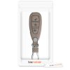 Капак за автомобилен ключ за Ford - 3 бутона - Keyless Go, kwmobile, Еко кожа, Кафяв, 54933.01