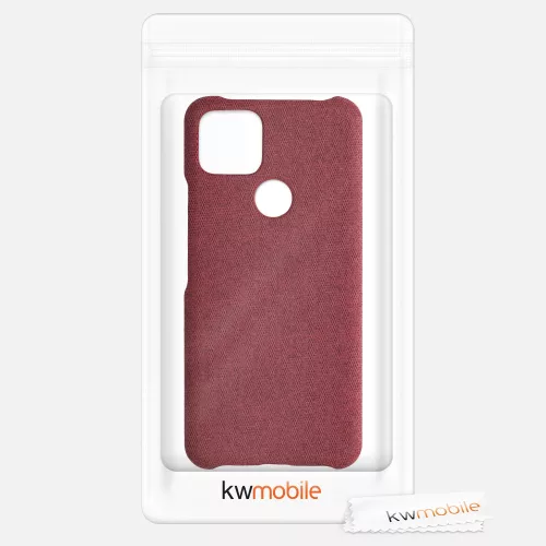 Кейс за Google Pixel 5a, Текстилен, Червен, 54994.76