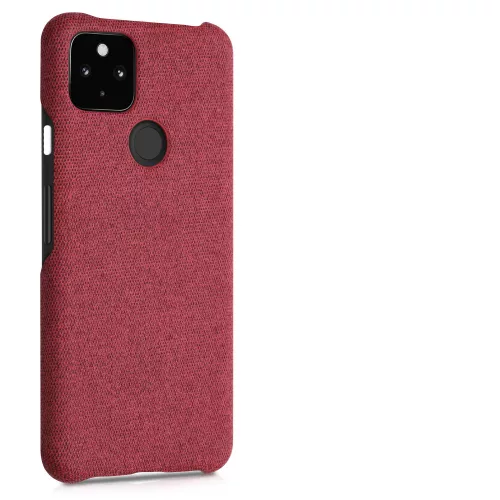Кейс за Google Pixel 5a, Текстилен, Червен, 54994.76