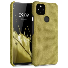   Кейс за Google Pixel 5a, Текстилен, Жълт, 54994.06
