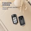 Капак за автомобилен ключ за VW / Skoda / Seat - 3 бутона, kwmobile, силикон, черен / сребрист, 54021.04