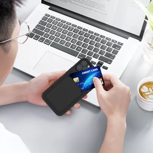 Калъф за iPhone 12 / iPhone 12 Pro, Силиконов, Черен, 55112.01