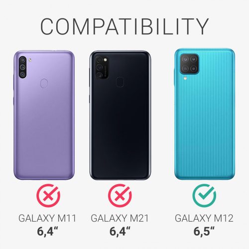 Кейс за Samsung Galaxy M12, Силиконов, Черен, 55077.47