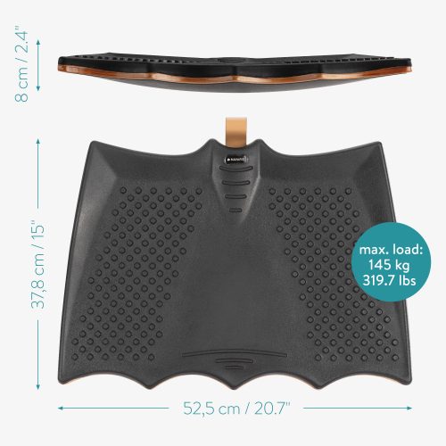 Дървена балансираща плоча Navaris за мускули на краката, 55155.01.2