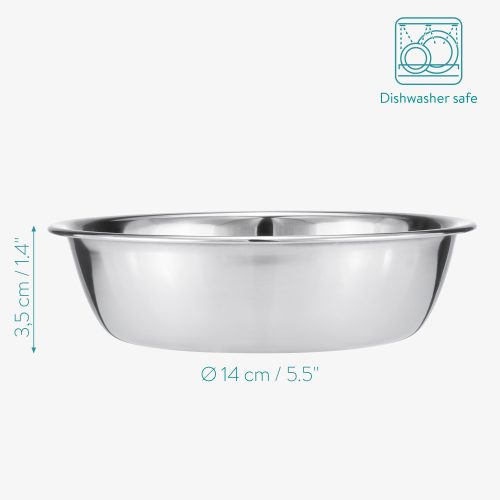 Подложка за бавно хранене Navaris и вградена купа за вода, 42 x 25 см, синя, 55133.17