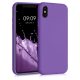 Калъф за iPhone X / iPhone XS, Силиконов, Лилав, 49982.221