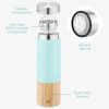 Бутилка за чай Navaris с инфузер и подвижна цедка, 500 ml, зелена, 54268.2.37