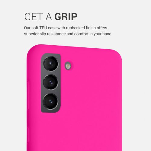 Калъф за Samsung Galaxy S21 Plus, силиконов, розов, 54066.77, kwmobile