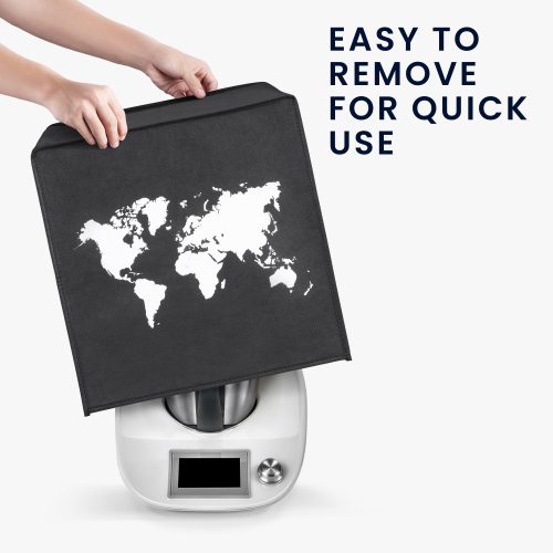 Защитен капак за Thermomix TM6/TM5, Kwmobile, черен/бял, пластмаса, 55449.01