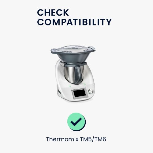 Защитен капак за Thermomix TM6/TM5, Kwmobile, черен/бял, пластмаса, 55449.01