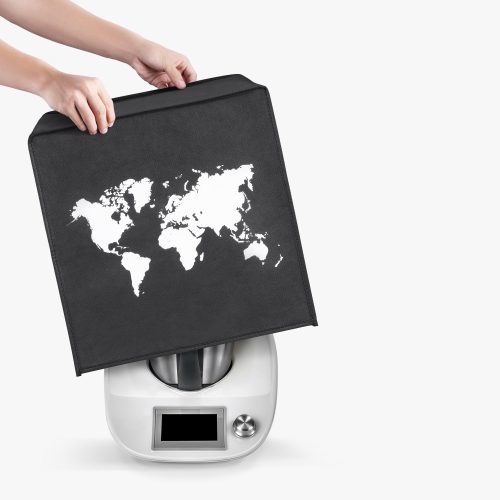 Защитен капак за Thermomix TM6/TM5, Kwmobile, черен/бял, пластмаса, 55449.01