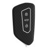 Капак за автомобилен ключ за VW / Skoda / Seat - 3 бутона, kwmobile, силикон, черен, 55583.02