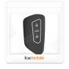 Капак за автомобилен ключ за VW / Skoda / Seat - 3 бутона, kwmobile, силикон, черен, 55583.02