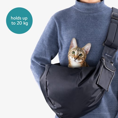 Раница за домашни любимци Navaris, Полиестер, Черна, 55577.17