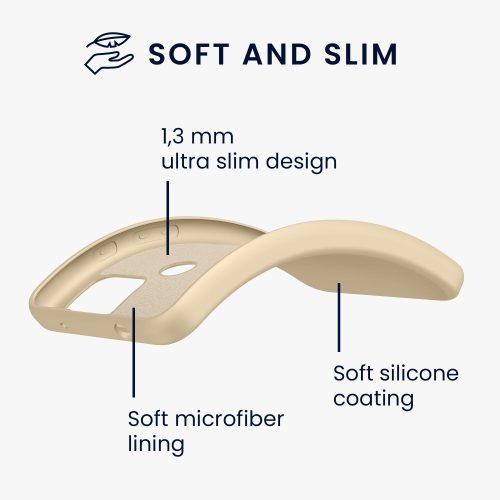 Кейс за Google Pixel 4a 5G, силиконов, кремав, 53779.154