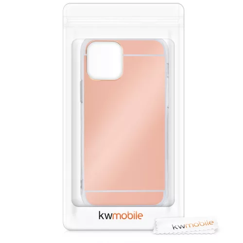 Калъф за iPhone 12 / iPhone 12 Pro, силикон, розово злато, 55688.41