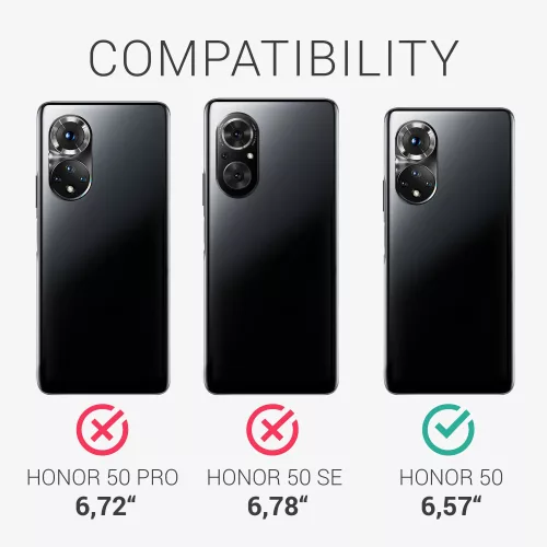 Капак за Honor 50, Силиконов, Прозрачен, 55722.03