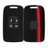 Капак за автомобилен ключ за Renault / Dacia - 4 бутона - Keyless Go, kwmobile, пластмаса, черно / червено, 54805.02