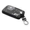Калъф за автомобилен ключ за Renault / Dacia - 4 бутона - Keyless Go, kwmobile, Екологична кожа, Черен / Бял, 44637.44