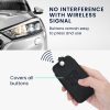 Калъф за автомобилен ключ за Renault / Dacia - 4 бутона - Keyless Go, kwmobile, Екологична кожа, Черен / Бял, 44637.44
