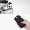 Калъф за автомобилен ключ за Renault / Dacia - 4 бутона - Keyless Go, kwmobile, Екологична кожа, Черен / Бял, 44637.44