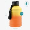 Едностенна бутилка за вода Navaris от неръждаема стомана, 2,2 литра, оранжева, 53701.29