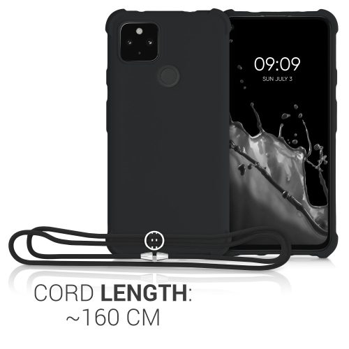 Кейс за Google Pixel 4a 5G, Силиконов, Черен, 55914.01