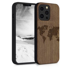   Калъф за iPhone 13 Pro, дърво, кафяв, 55967.02