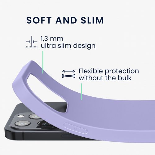 Кейс за iPhone 13 Pro, Силиконов, Лилав, 55958.139