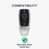 Калъф за автомобилен ключ за Mercedes Benz - Smart Key, kwmobile, силикон, черен / златен, 56003.01