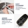 Калъф за автомобилен ключ за Mercedes Benz - Smart Key, kwmobile, силикон, черен / златен, 56003.01