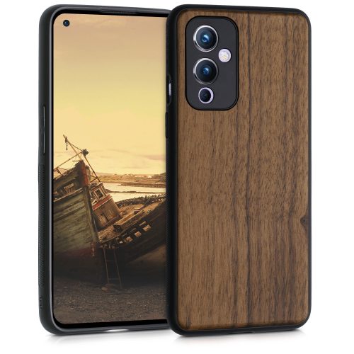 Калъф за OnePlus 9, дърво, кафяв, 56039.18, kwmobile