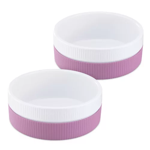 Комплект от 2 купички за котки и кучета Navaris, Anti-slip, Pink, 53411.08