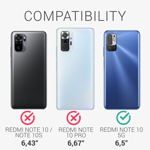 Кейс за Xiaomi Redmi Note 10 5G, Силиконов, Син, 54947.223, kwmobile