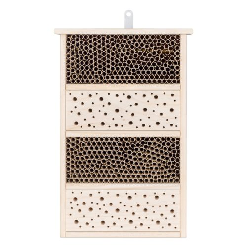 Hotel pentru albine Navaris, cu 4 camere de reproducere 40x26x10.5 cm, lemn, 56086.01